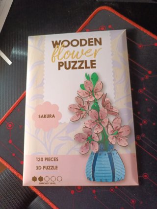 Puzzle 3D Flor de Madera Sakura