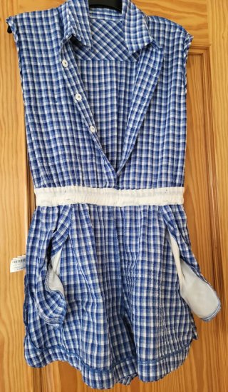 Mono de Zara cuadros azul y blanco