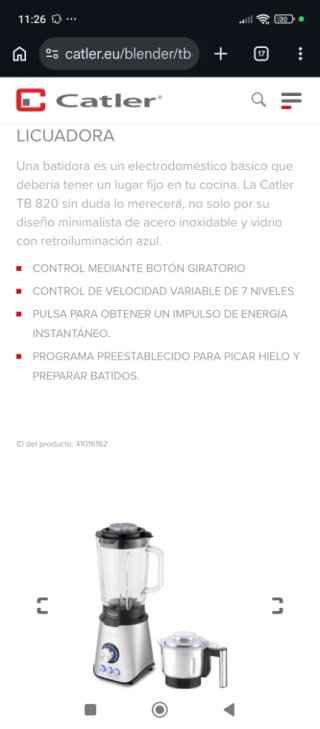 Licuadora Batidora Catler TB 820