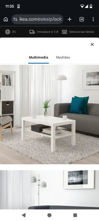 Mesa de centro IKEA LACK blanca