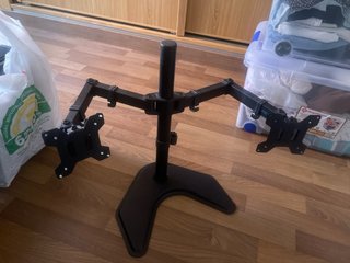Soporte Doble Monitor Negro