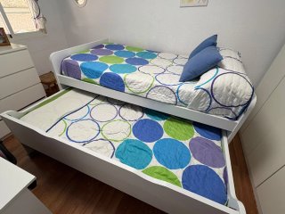 Cama nido blanca con cajones