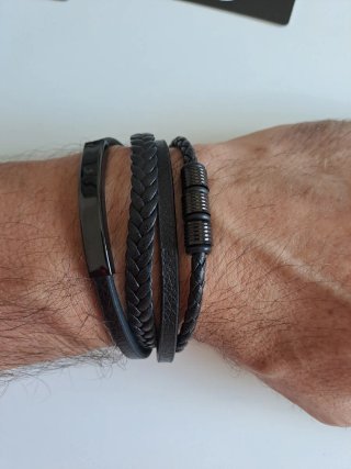 Pulsera SERASAR Brave Hombre Negra