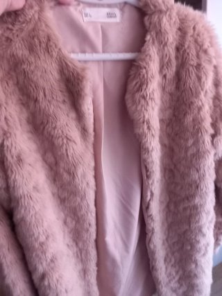 Chaquetón piel sintética beige Sfera Talla L