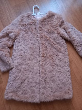 Chaquetón piel sintética beige Sfera Talla L
