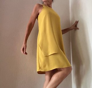 Abito giallo senape Motivi taglia S