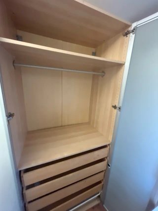 Armario IKEA PAX puertas cristal y 4 cajones