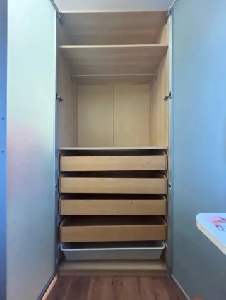 Armario IKEA PAX puertas cristal y 4 cajones