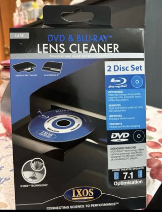 Pulitore Lenti DVD Blu-ray IXOS 2 Dischi