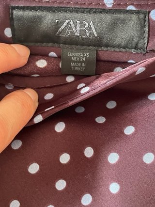 Falda larga estampada lunares morada
