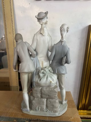 Figura Lladro Porcelana Hombres Antiguos