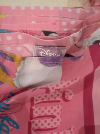 Conjunto de sábanas Minnie Mouse rosa. Cama 90cm.