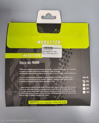 Disco Freno Bici Krayton 140mm 6T