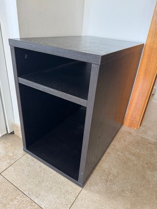 Mesa / mueble auxiliar/estantería negra madera