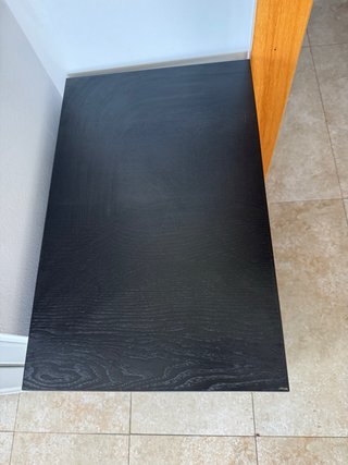 Mesa / mueble auxiliar/estantería negra madera
