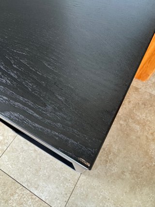 Mesa / mueble auxiliar/estantería negra madera