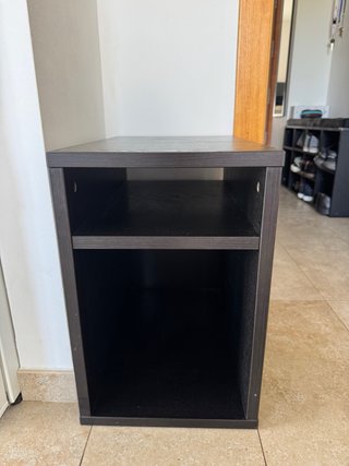 Mesa / mueble auxiliar/estantería negra madera