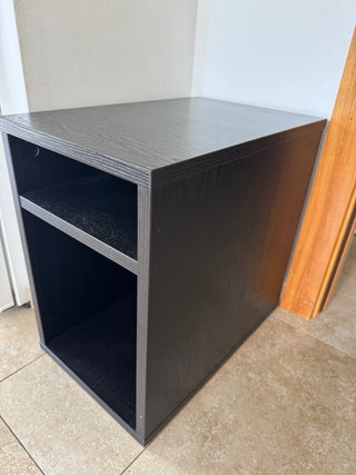 Mesa / mueble auxiliar/estantería negra madera