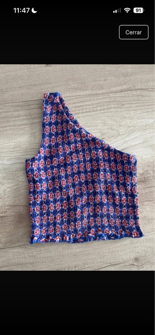 Top Mango Talla XS/34 Estampado