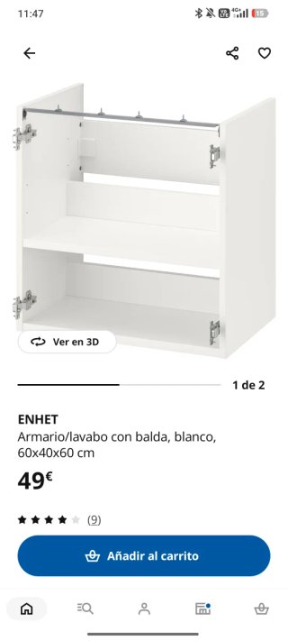 Armario Blanco Ikea con Balda