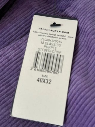 Pantaloni Polo Ralph Lauren Uomo W40 L32 Viola