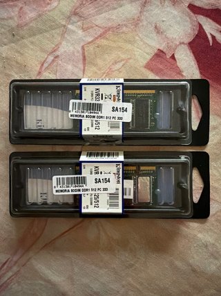 2x Kingston DDR1 SODIMM 512MB PC333