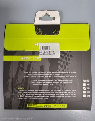 Discos Freno Bici Krayton 160mm 6T