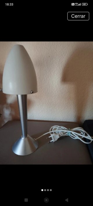 Lámpara de mesa pequeña de plástico,casquillo pequ