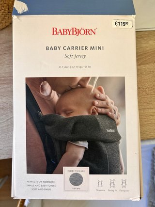 Mochila Portabebés BabyBjörn Gris