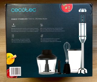 Batidora de mano Cecotec Power TitanBlack 1500XL