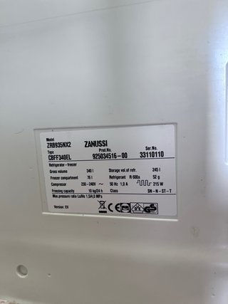 Nevera Combi Zanussi