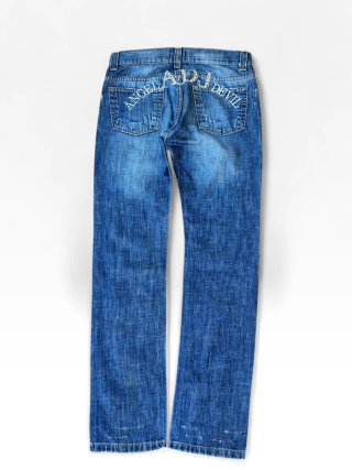 Jeans Angel Devil Y2K Strass Japan Style