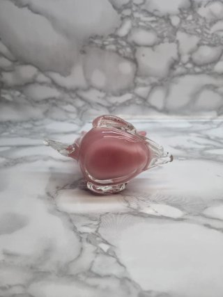 Pesce in vetro Murano cm 15x11 rosa