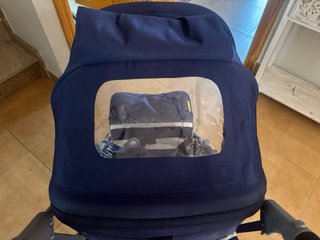 Silla de paseo Maclaren azul y blanco