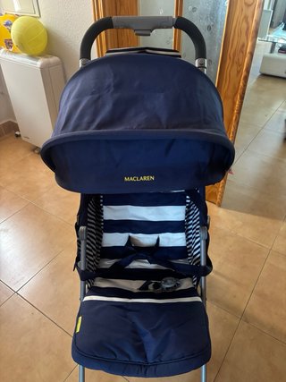 Silla de paseo Maclaren azul y blanco