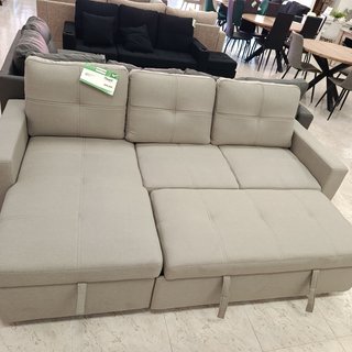 Sofá Cama Chaise Longue Pau Negro 215cm