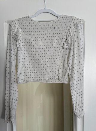 Blusa NOON Estampada Volantes Talla XXS