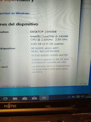 Fujitsu Portátil Core i5 Windows 10 pro