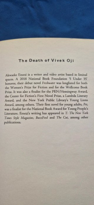 The Death of Vivek Oji libro de Akwaeke Emezi