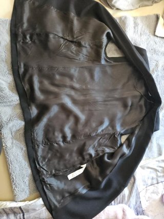 Chaleco Blazer Largo Zara Talla XL Negro