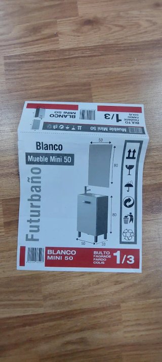 Mueble de Baño Blanco Mini 50 Futurbaño
