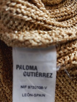 Jersey Paloma Gutiérrez Beige/Oro Talla M