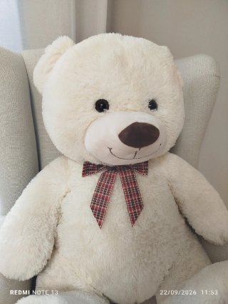 Oso de peluche grande crema
