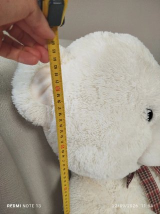 Oso de peluche grande crema