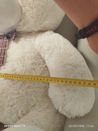 Oso de peluche grande crema