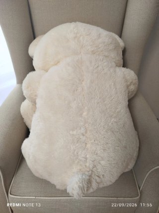 Oso de peluche grande crema