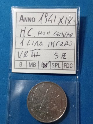 Moneta Regno d'Italia 1941 L.1