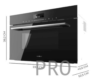 Microondas Integrable Glass Negro de 34L