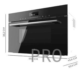 Microondas Integrable Glass Negro de 34L