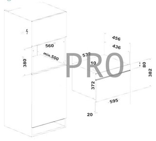 Microondas Integrable Glass Negro de 34L